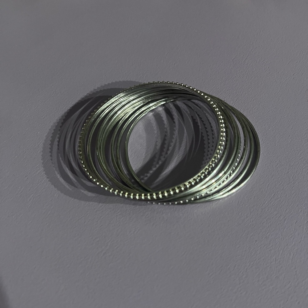 SOLD - Silver bangle bracelets 8 pcs!